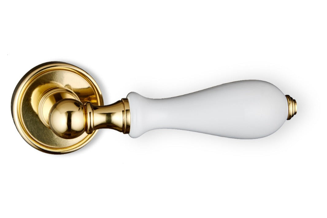 7865 Satin Brass with Powder Coated White